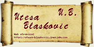 Uteša Blašković vizit kartica